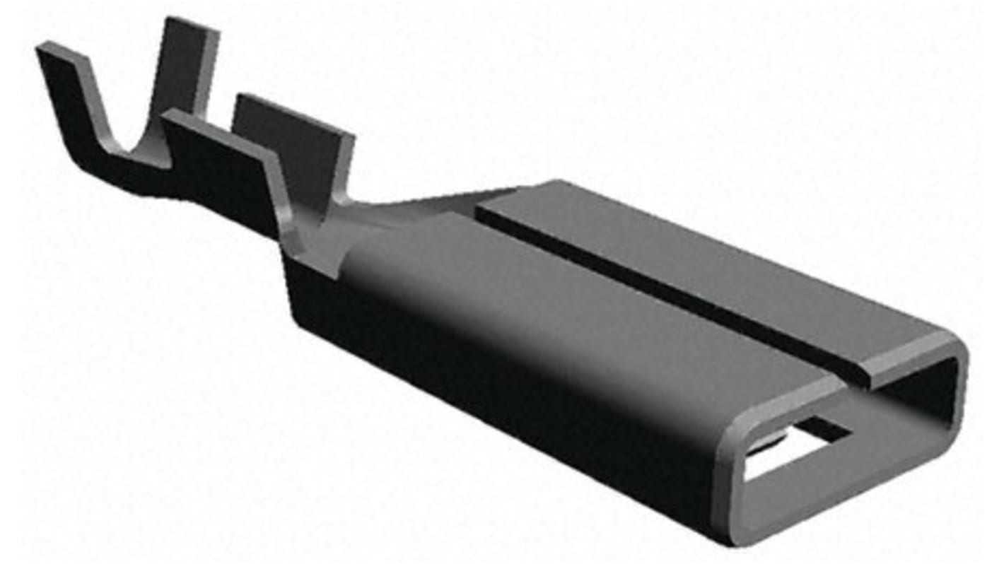 TE Connectivity PRONER .250 Uninsulated Female Spade Connector, Receptacle, 6.35mm Tab Size, 0.3mm² to 1mm²