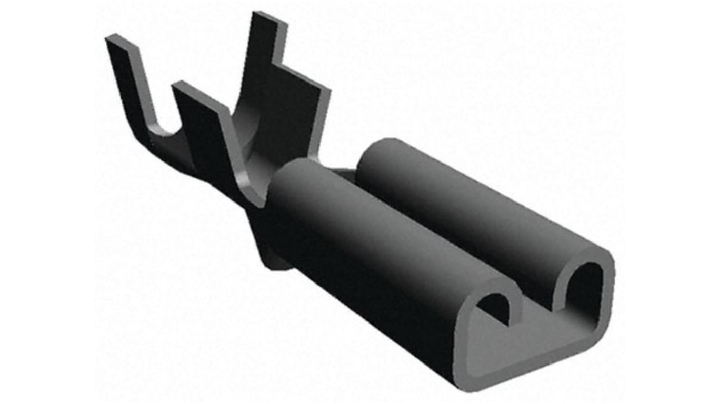 TE Connectivity FASTON .110 Uninsulated Female Spade Connector, Receptacle, 2.79 x 0.5mm Tab Size, 0.5mm² to 1.5mm²