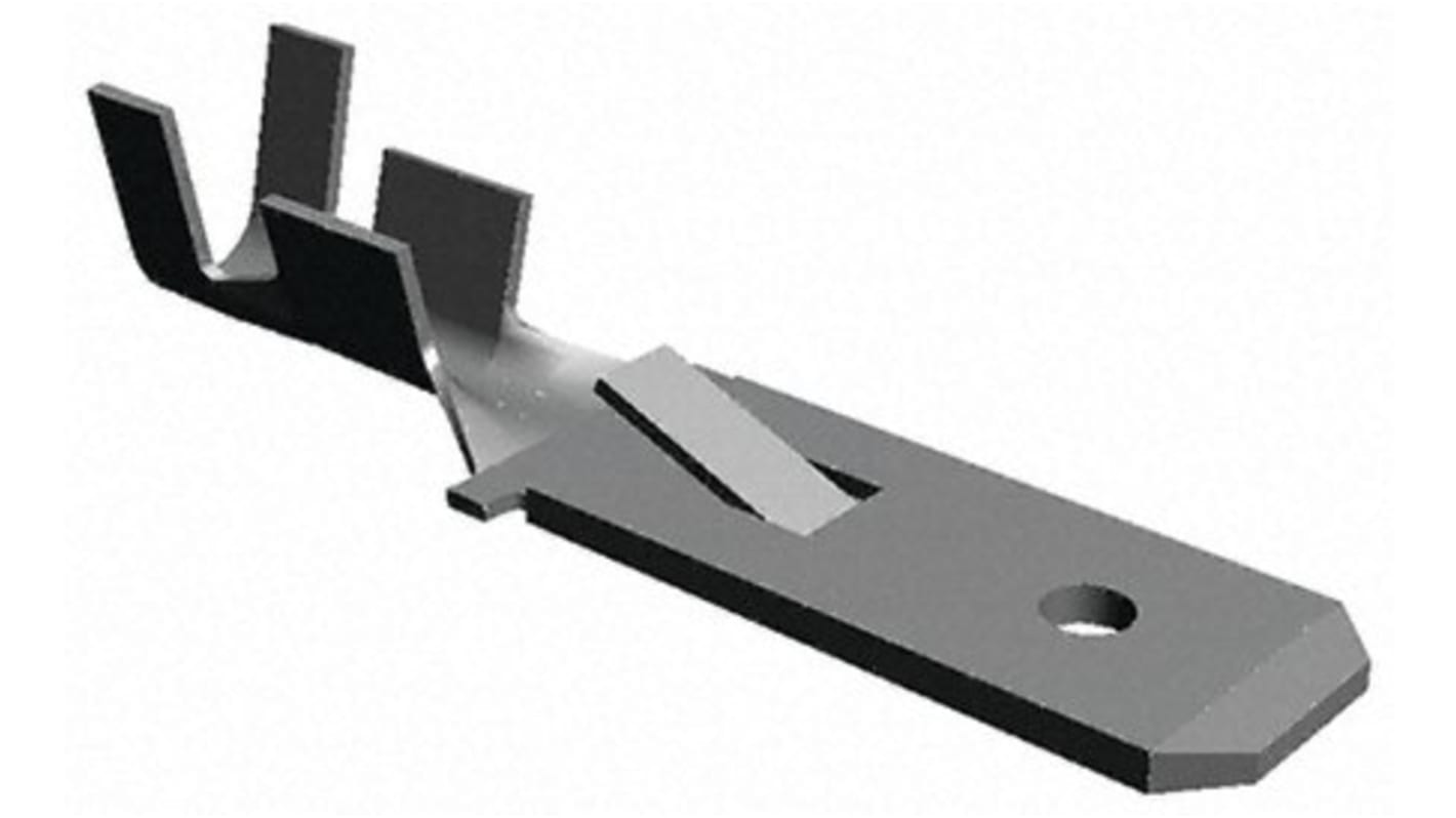 TE Connectivity FASTIN-FASTON .110 Flachsteckhülse, Unisoliert, 2.8 x 0.7mm, Stecker, 0.2mm² - 0.56mm², 24AWG min