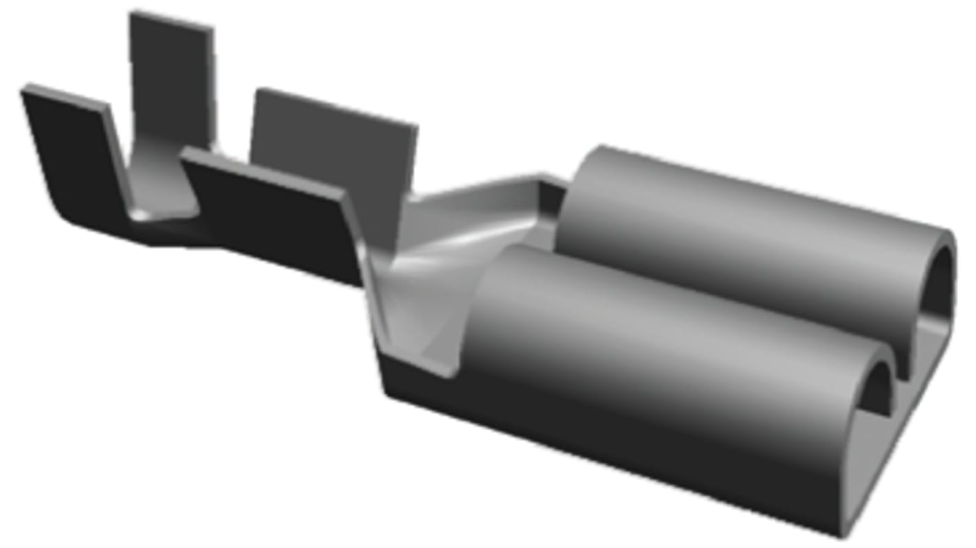 TE Connectivity FASTIN-FASTON .250 Flachsteckhülse, Unisoliert, 6.35 x 0.81mm, Buchse, 0.5mm² - 1.5mm², 20AWG min