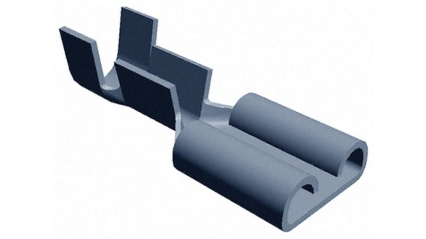 Terminal de lengüeta hembra TE Connectivity FASTON .250 de crimpar, 6.35 x 0.81mm, 1mm² → 2.5mm², long. 21.34mm, de