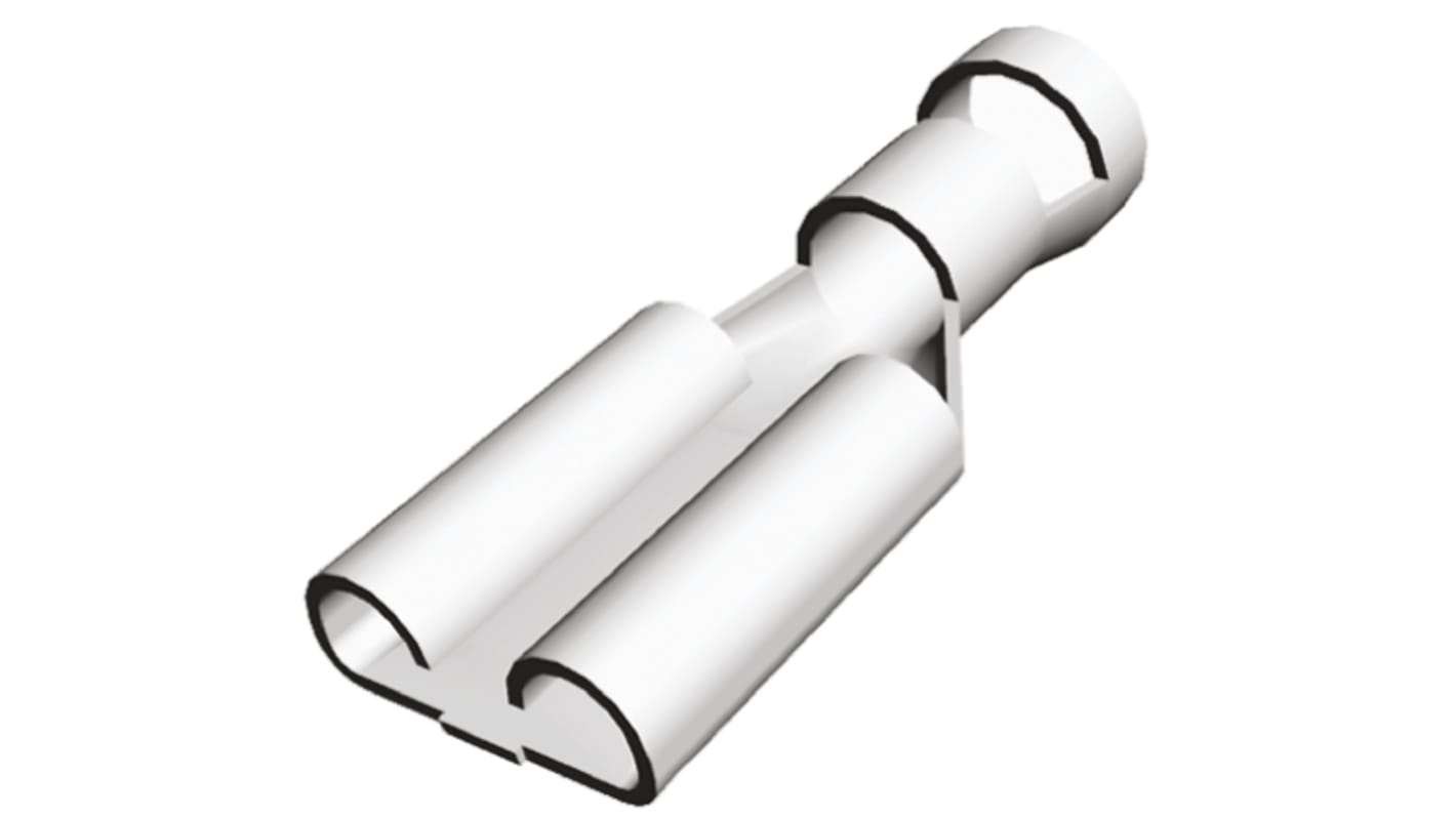 TE Connectivity FASTIN-FASTON .375 Uninsulated Female Spade Connector, Receptacle, 9.53 x 1.22mm Tab Size, 6mm² to 10mm²