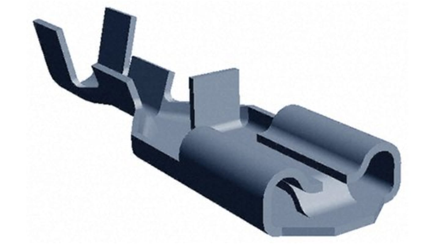 TE Connectivity Positive Lock .187 Mk II Uninsulated Female Spade Connector, Receptacle, 4.75 x 0.51mm Tab Size, 0.2mm²