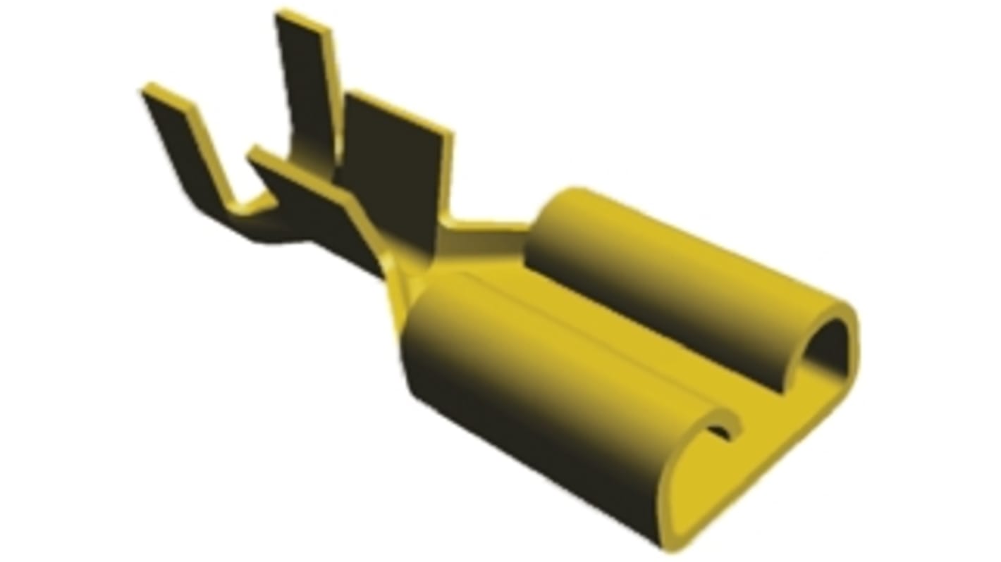 Terminal de lengüeta hembra TE Connectivity FASTON .187 de crimpar, 4.75 x 0.81mm, 0.5mm² → 1.5mm², long. 16mm, de Latón