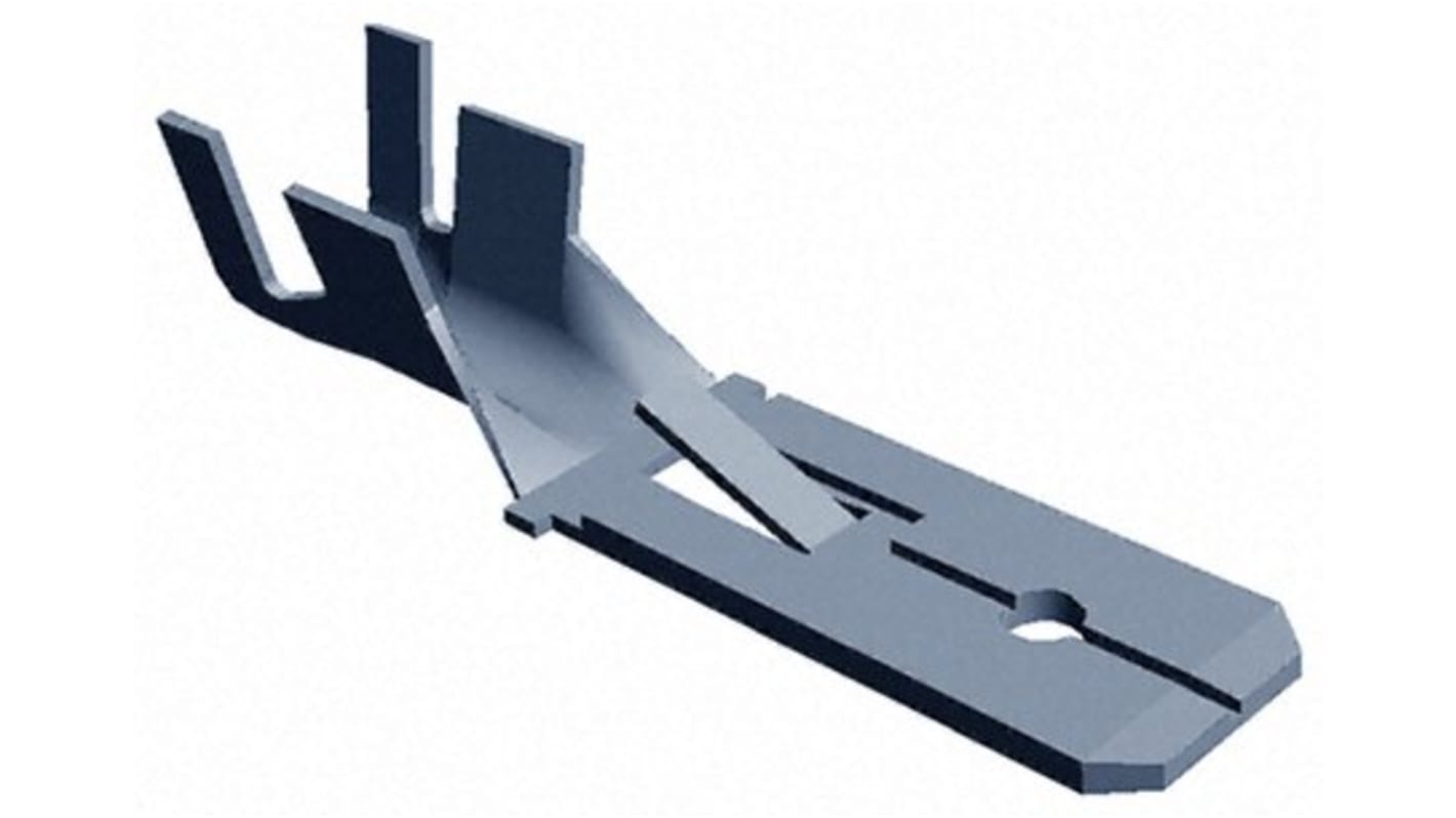 Terminal de lengüeta macho TE Connectivity FASTIN-FASTON .250 de crimpar, 6.35 x 0.81mm, 4mm² → 6mm², long. 30.1mm, de