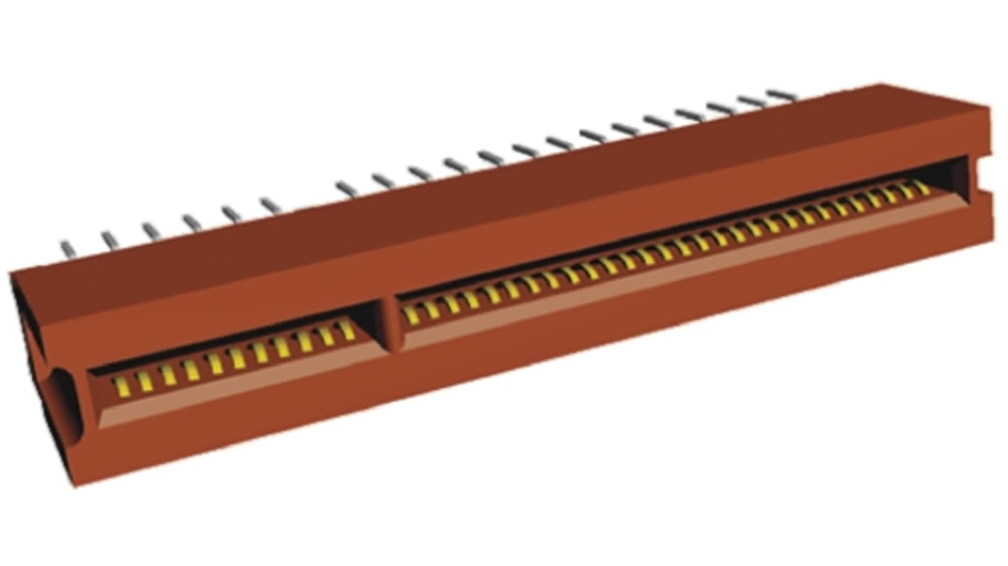 TE Connectivity Kantensteckverbinder, 1.27mm, 80-polig, 2-reihig, Gerade, Female, Durchsteckmontage