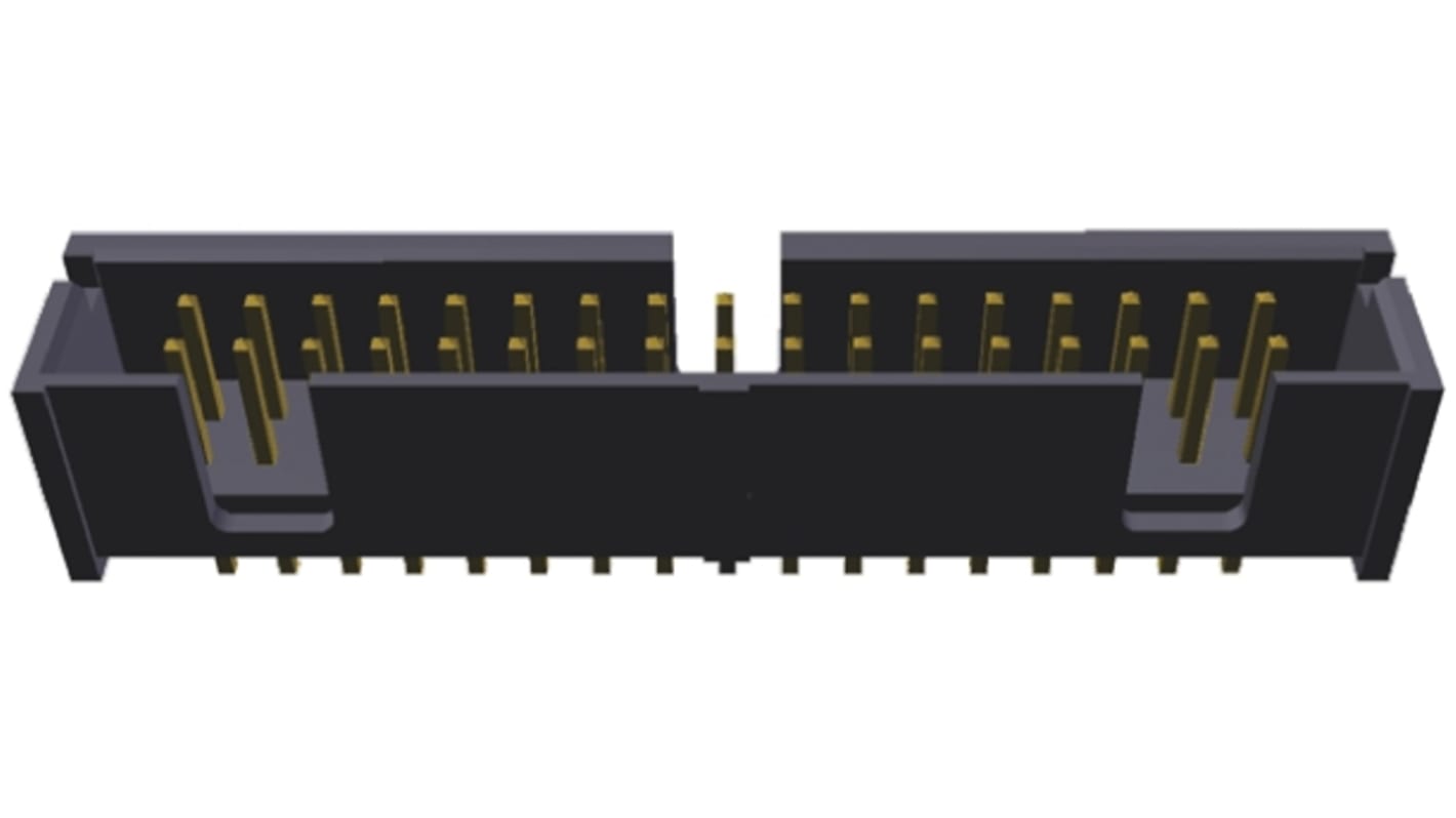 Conector macho para PCB TE Connectivity serie AMP-LATCH de 34 vías, 2 filas, paso 2.54mm, para soldar, Montaje en