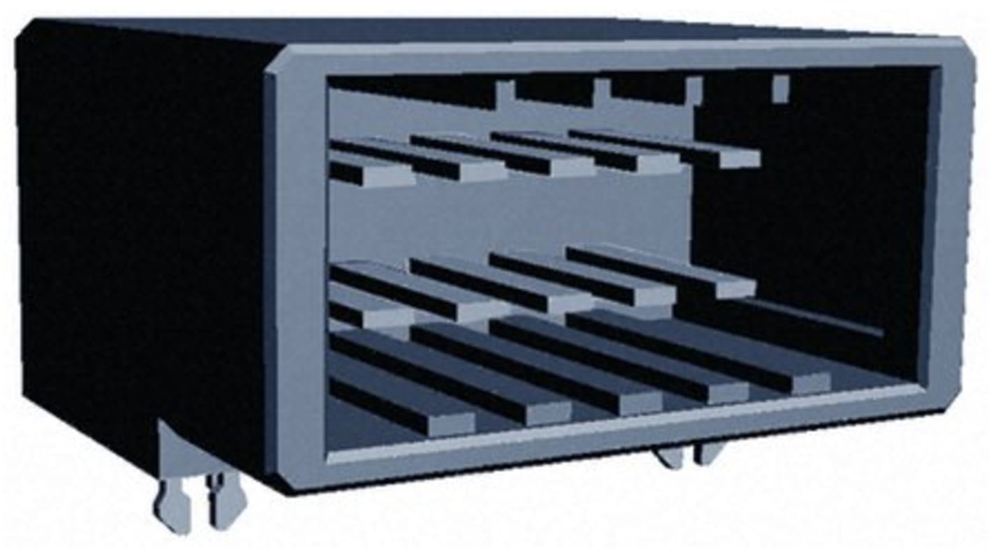 TE Connectivity Dynamic 3000 Leiterplatten-Stiftleiste gewinkelt, 10-polig / 2-reihig, Raster 3.81mm, Kabel-Platine,