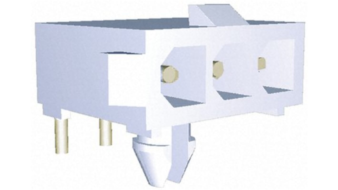 TE Connectivity Mini-Universal MATE-N-LOK Series Right Angle Through Hole PCB Header, 3 Contact(s), 4.14mm Pitch, 1