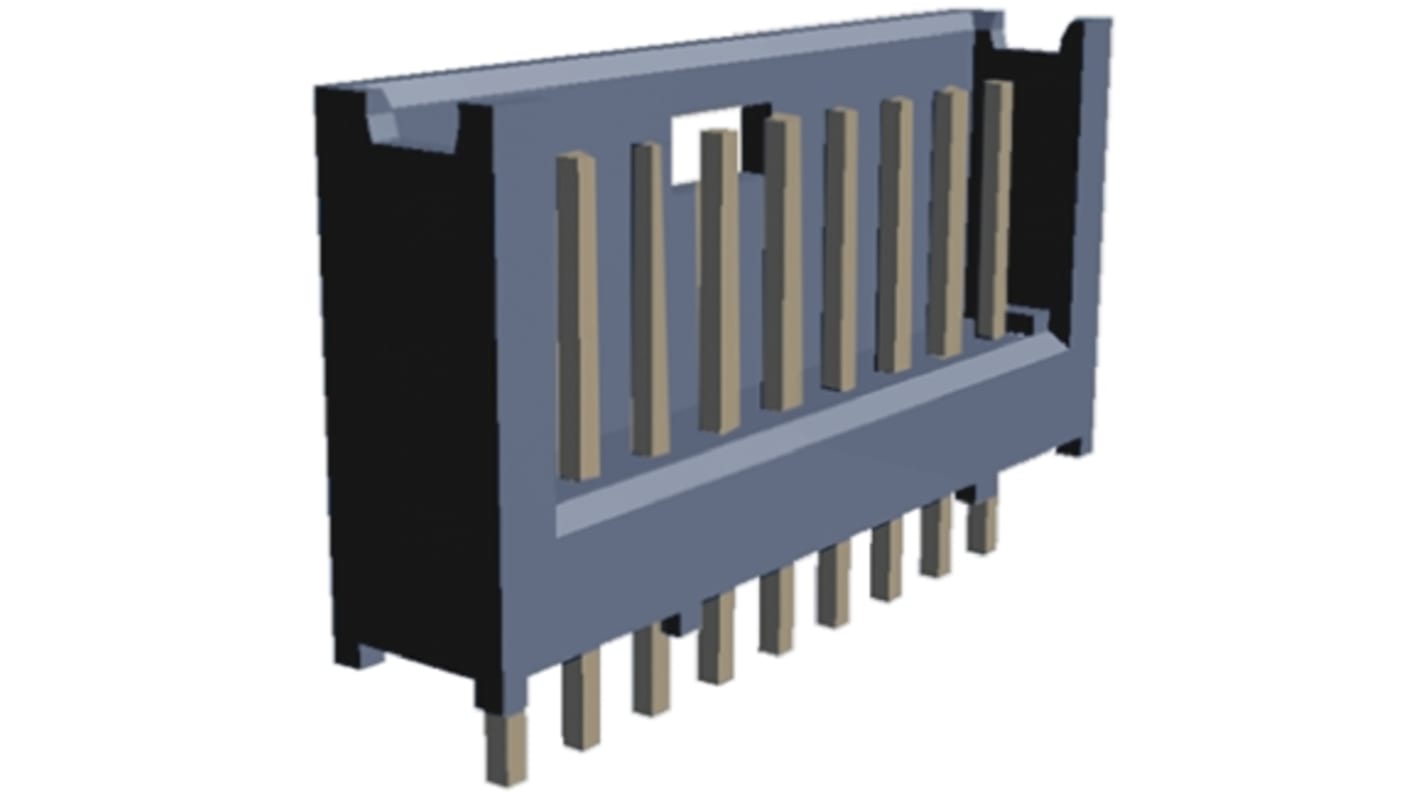 Conector macho para PCB TE Connectivity serie AMPMODU MOD II de 9 vías, 1 fila, paso 2.54mm, para soldar, Montaje en