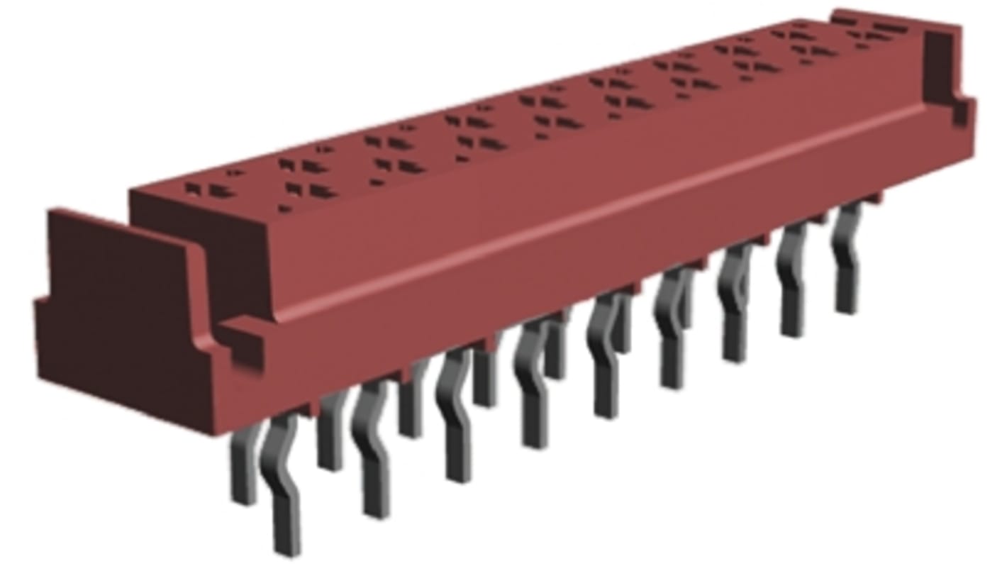 TE Connectivity Micro-MaTch Series Straight Through Hole Mount PCB Socket, 18-Contact, 2-Row, 2.54mm Pitch, Solder