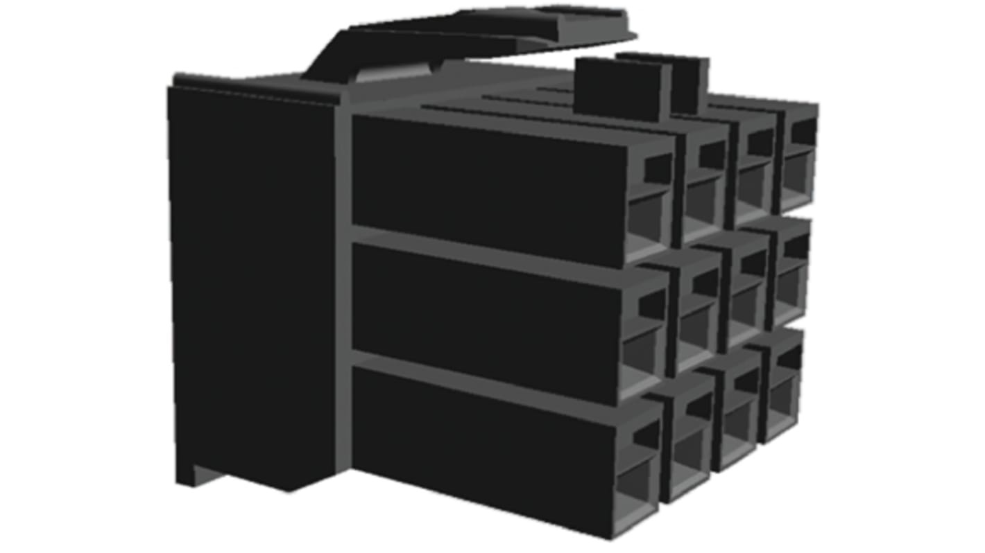 TE Connectivity, AMP Universal Power Male Connector Housing, 3.96mm Pitch, 12 Way, 3 Row