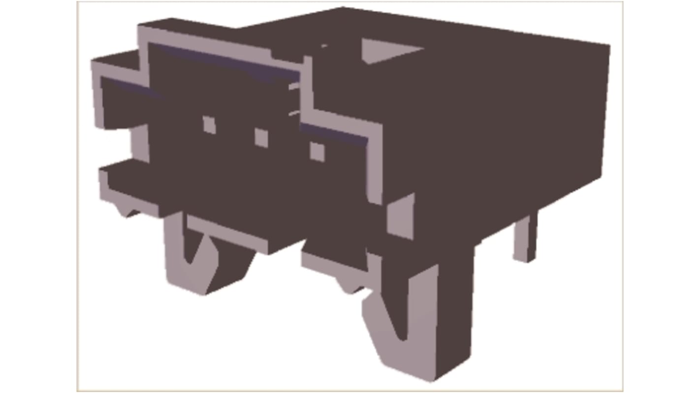 TE Connectivity AMPMODU MTE Series Right Angle Through Hole PCB Header, 3 Contact(s), 2.54mm Pitch, 1 Row(s), Shrouded