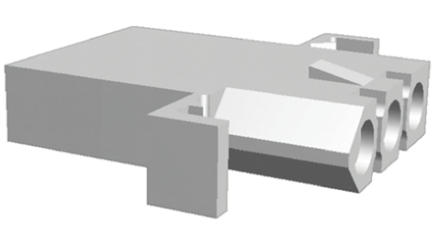 Carcasa de conector TE Connectivity 770269-1, Serie .093 Commercial, paso: 6.35mm, 3 contactos, , 1 fila filas, Recto,