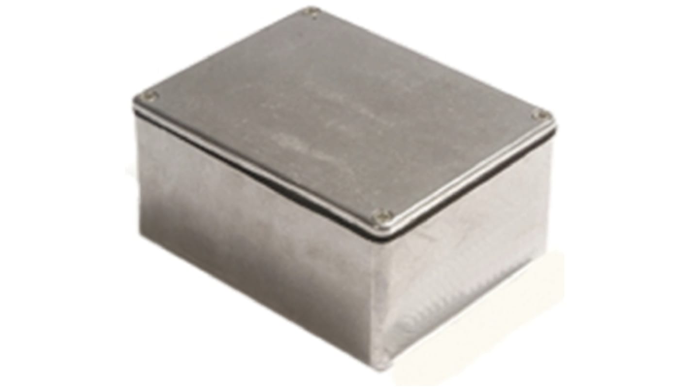 Deltron 480 Series Silver Die Cast Aluminium Enclosure, IP66, IP67, IP68, Silver Lid, 250 x 250 x 100.3mm