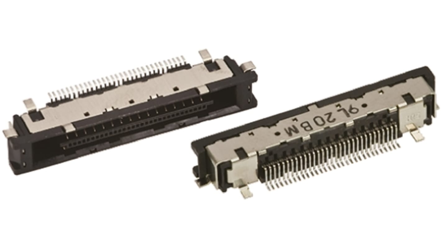 Hirose FX15 Series Right Angle Surface Mount PCB Socket, 31-Contact, 1-Row, 0.5mm Pitch, Solder Termination