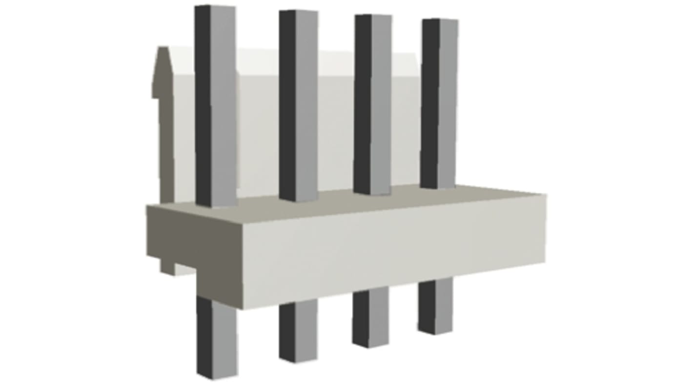 TE Connectivity 1-1123723 Series Straight Through Hole PCB Header, 4 Contact(s), 3.96mm Pitch, 1 Row(s)