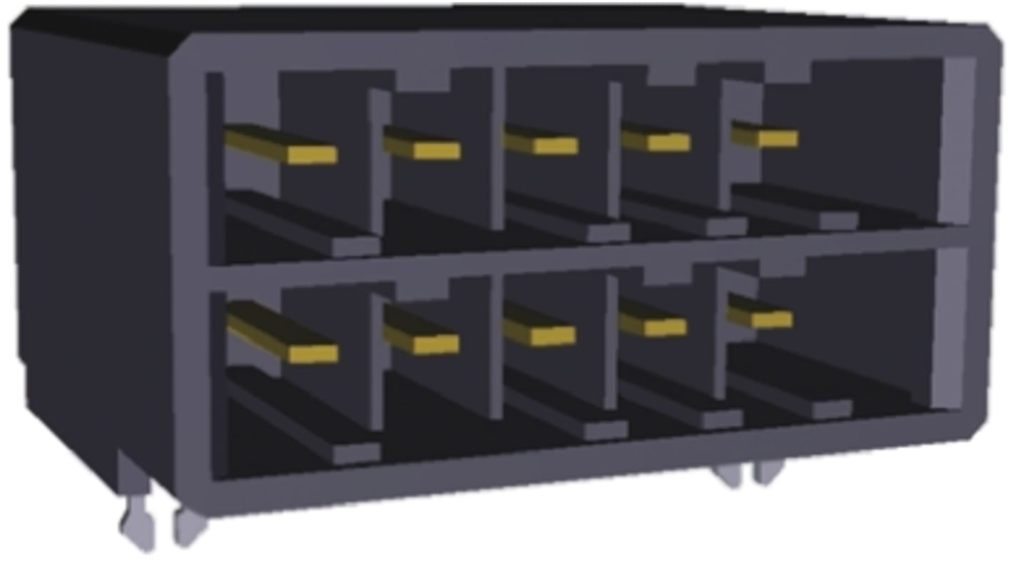 Embase pour CI TE Connectivity, D-3000, 10 pôles , 5.08mm, Angle droit