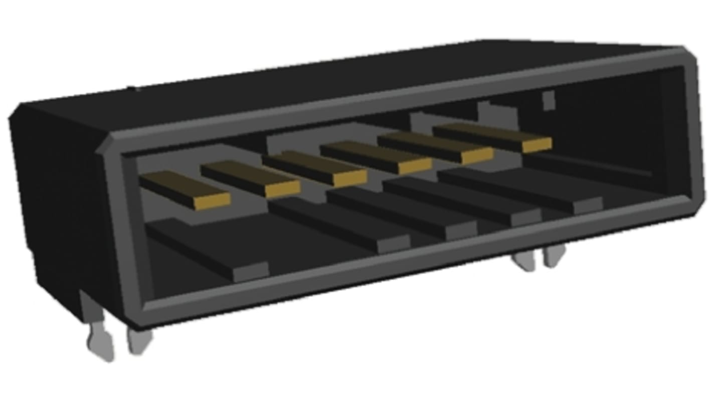 Conector macho para PCB Ángulo de 90° TE Connectivity serie Dynamic 3000 de 6 vías, 1 fila, paso 3.81mm, para soldar,