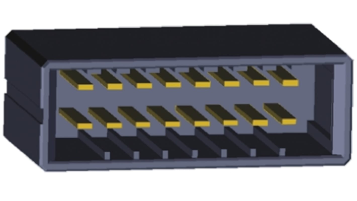 File di contatti PCB TE Connectivity, 16 vie, 2 file, passo 3.8mm