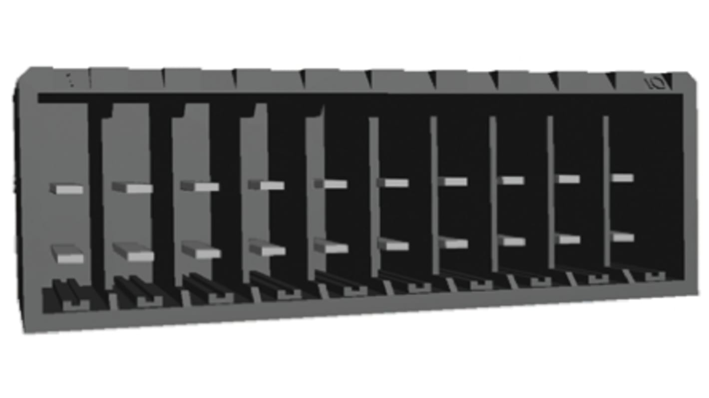 TE Connectivity Dynamic 3000 Series Straight Through Hole PCB Header, 20 Contact(s), 5.08mm Pitch, 2 Row(s), Shrouded