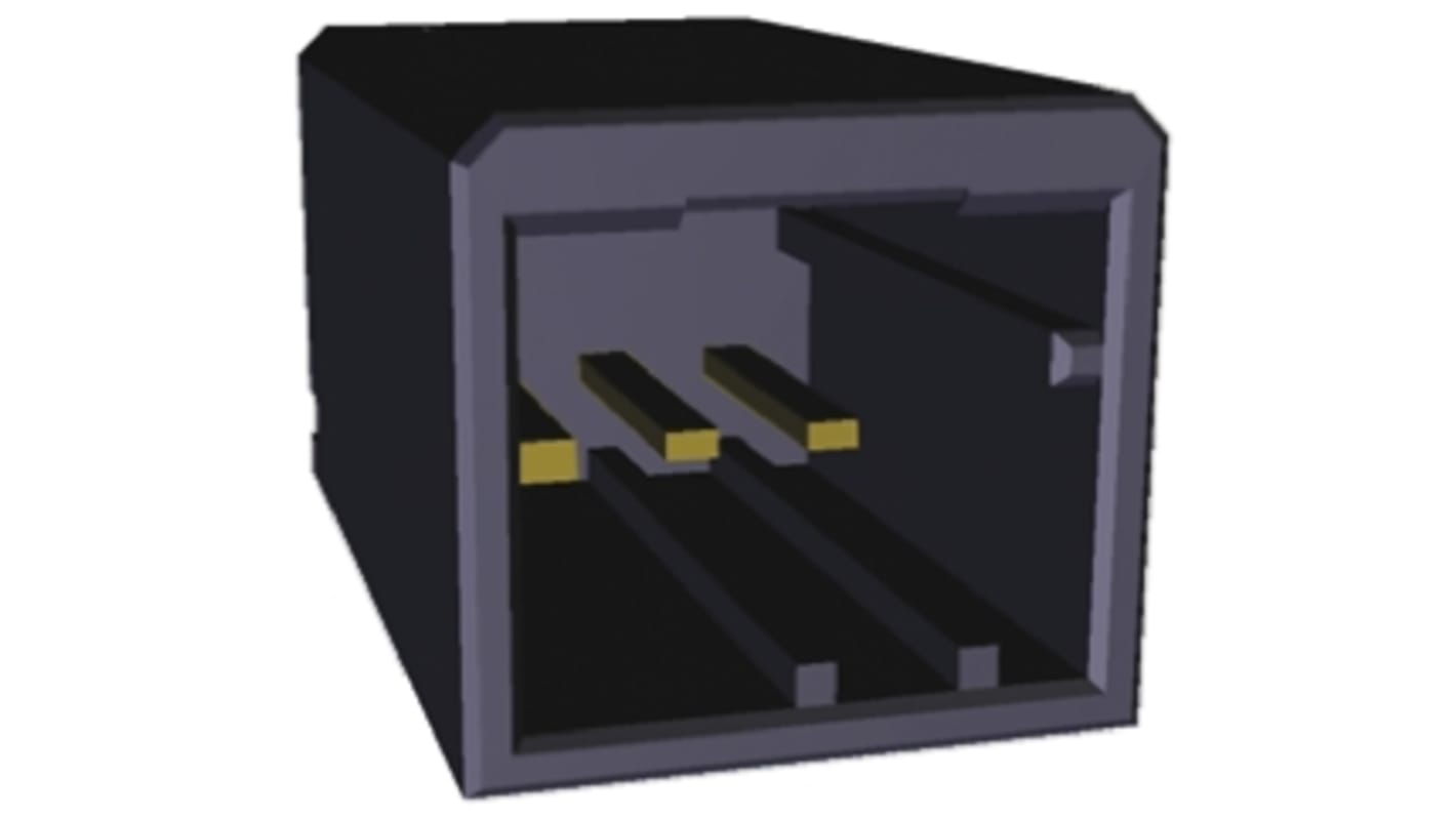 TE Connectivity Dynamic 2000 Series Straight Through Hole PCB Header, 3 Contact(s), 2.5mm Pitch, 1 Row(s), Shrouded