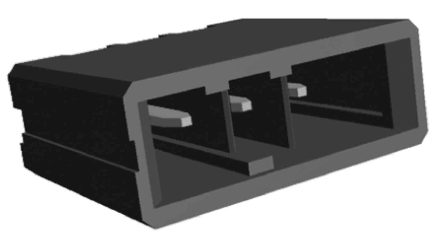 TE Connectivity Dynamic 3000 Series Straight Through Hole PCB Header, 3 Contact(s), 5.08mm Pitch, 1 Row(s), Shrouded