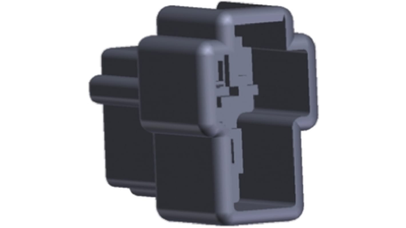 TE Connectivity, FASTON .250 2 Way Nylon Crimp Terminal Housing, Black