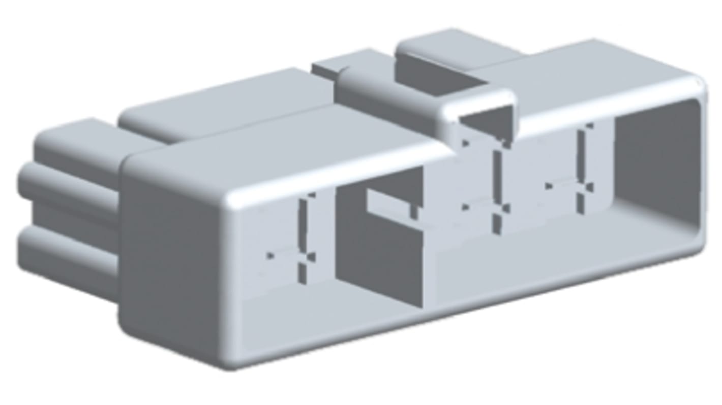 TE Connectivity, FASTON .250 10 Way Nylon Crimp Terminal Housing, Natural