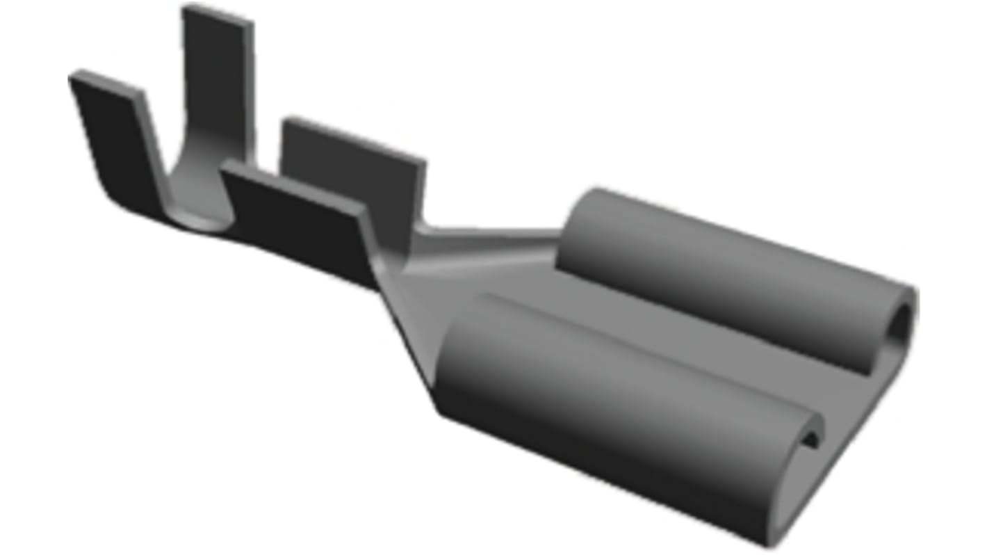 Terminal de lengüeta hembra TE Connectivity FASTON .250 de crimpar, 6.35 x 0.8mm, 0.3mm² → 0.8mm², long. 19.05mm, de