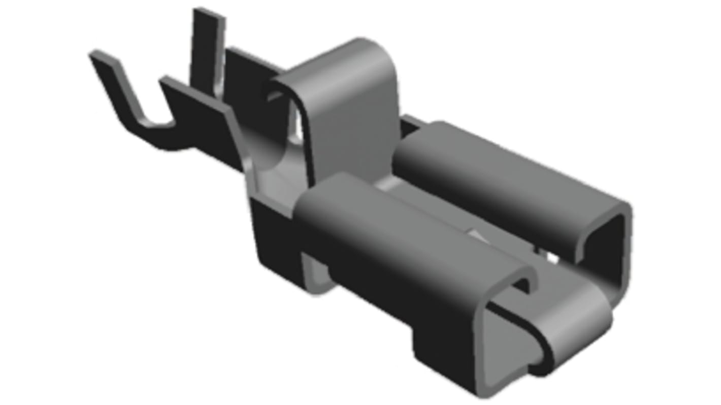 TE Connectivity Positive Lock .250 Mk I Uninsulated Female Spade Connector, Receptacle, 6.35 x 0.81mm Tab Size, 0.5mm²