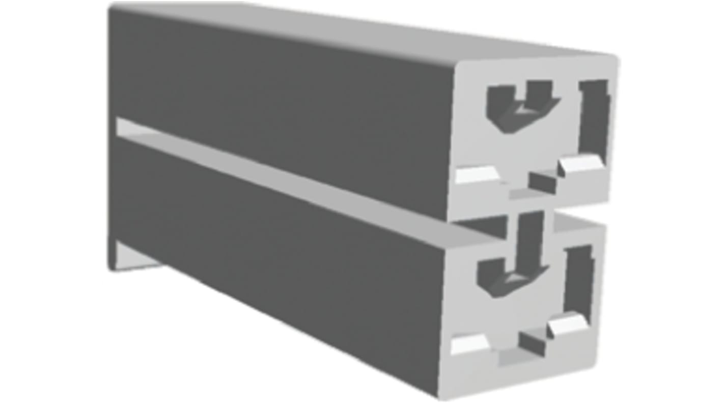 TE Connectivity, Positive Lock .187 Mk II 2 Way Nylon Crimp Terminal Housing, 6.35mm Tab Size, Natural