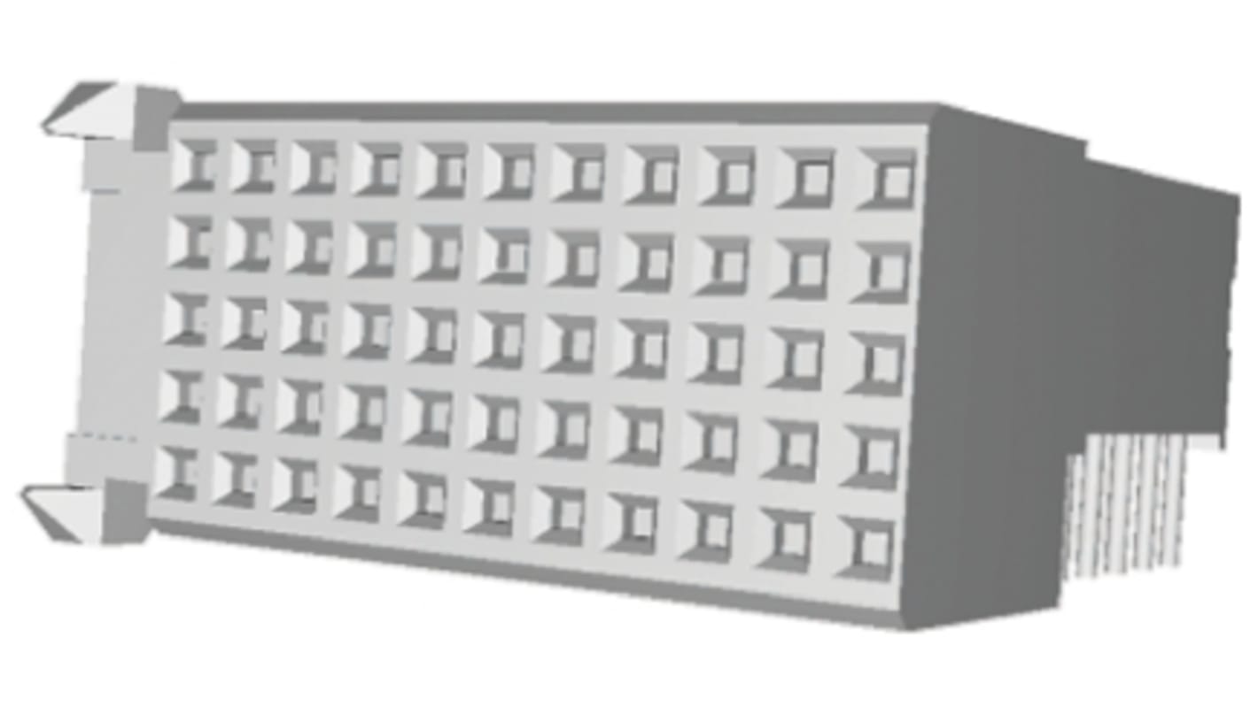 Złącze typu Backplane Z-PACK HM Series 2mm Pitch 55-pinowe 5-rzędowe Żeński, Mocowanie na wcisk Terminal, 15A