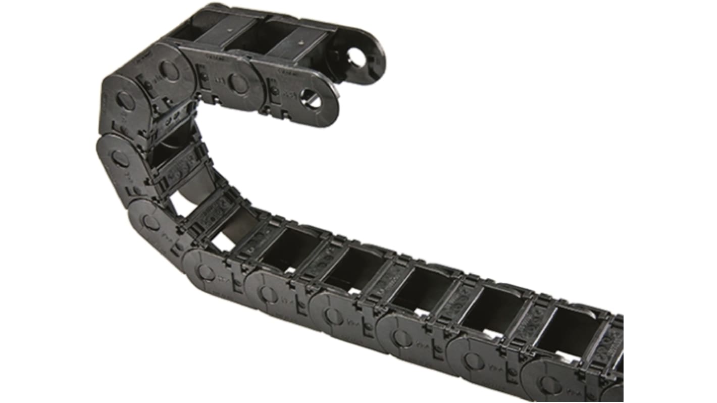 Igus 2400, e-chain Black Cable Chain - Flexible Slot, W73 mm x D35mm, L1m, 55 mm Min. Bend Radius, Igumid G