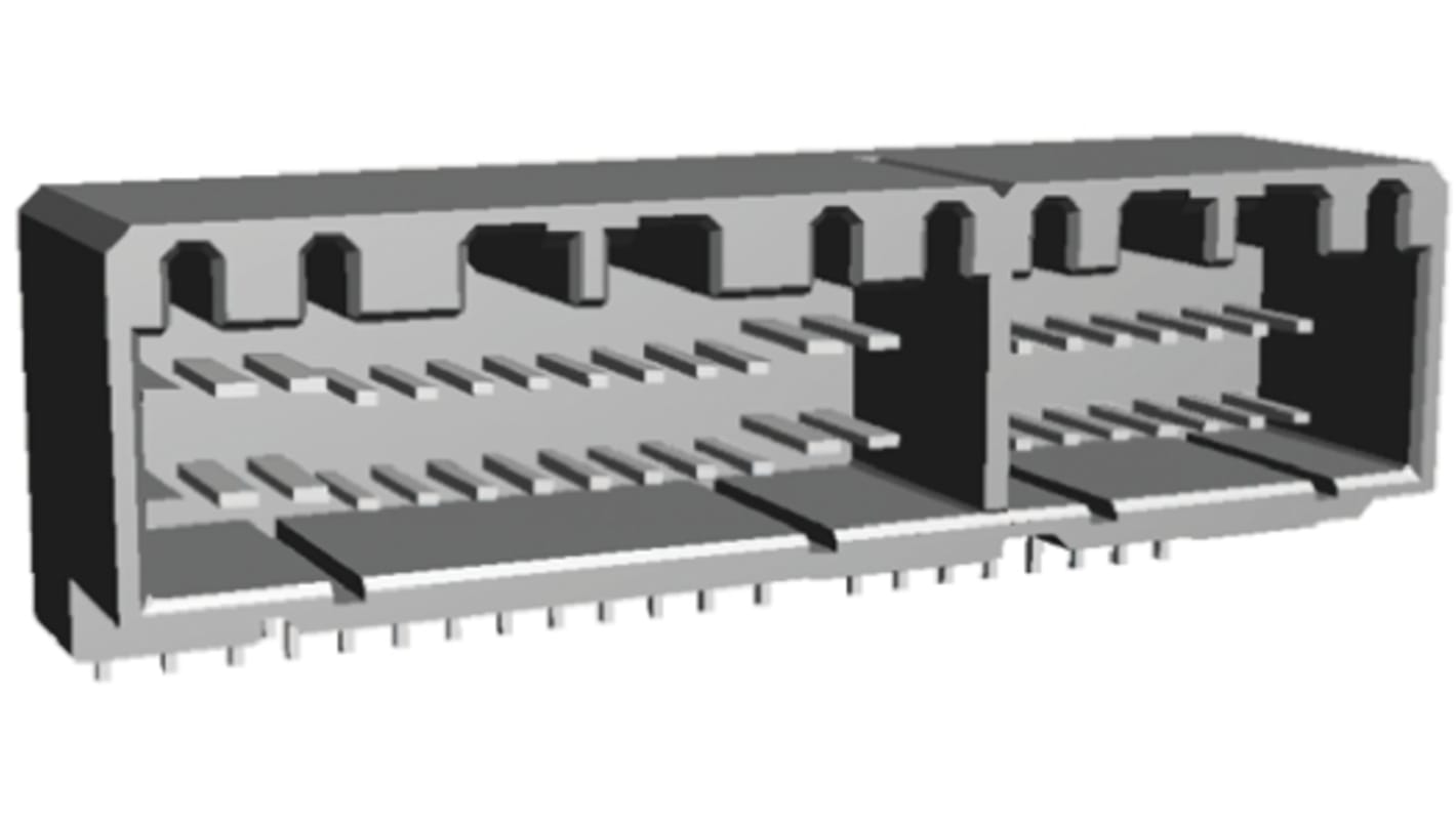 Carcasa de conector TE Connectivity 175446-6, Serie MULTILOCK 040/070, 42 contactos, 2 filas, Ángulo de 90° , Hembra,