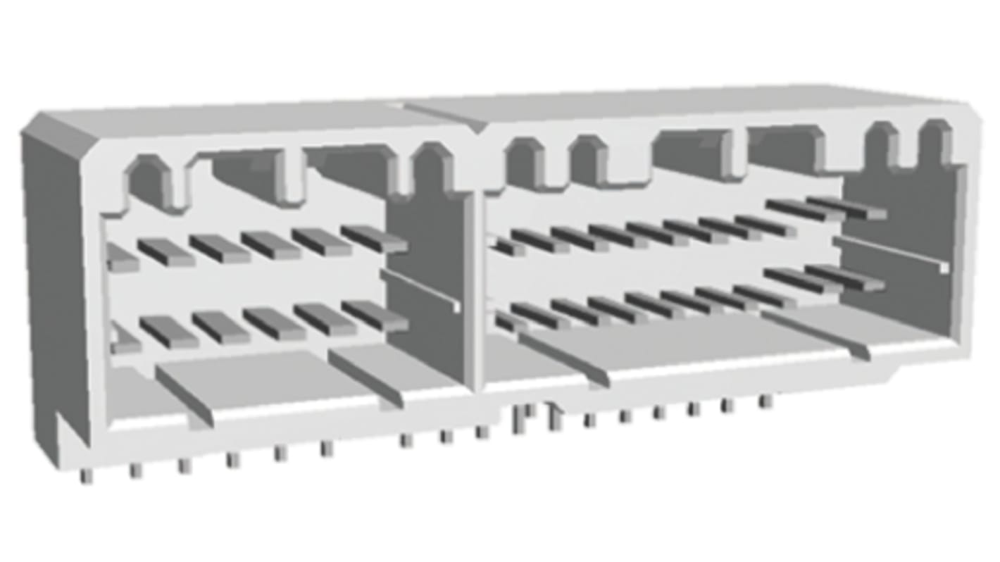 Connettore automotive TE Connectivity, Femmina, 34 vie, 2 file, Montaggio con foro passante