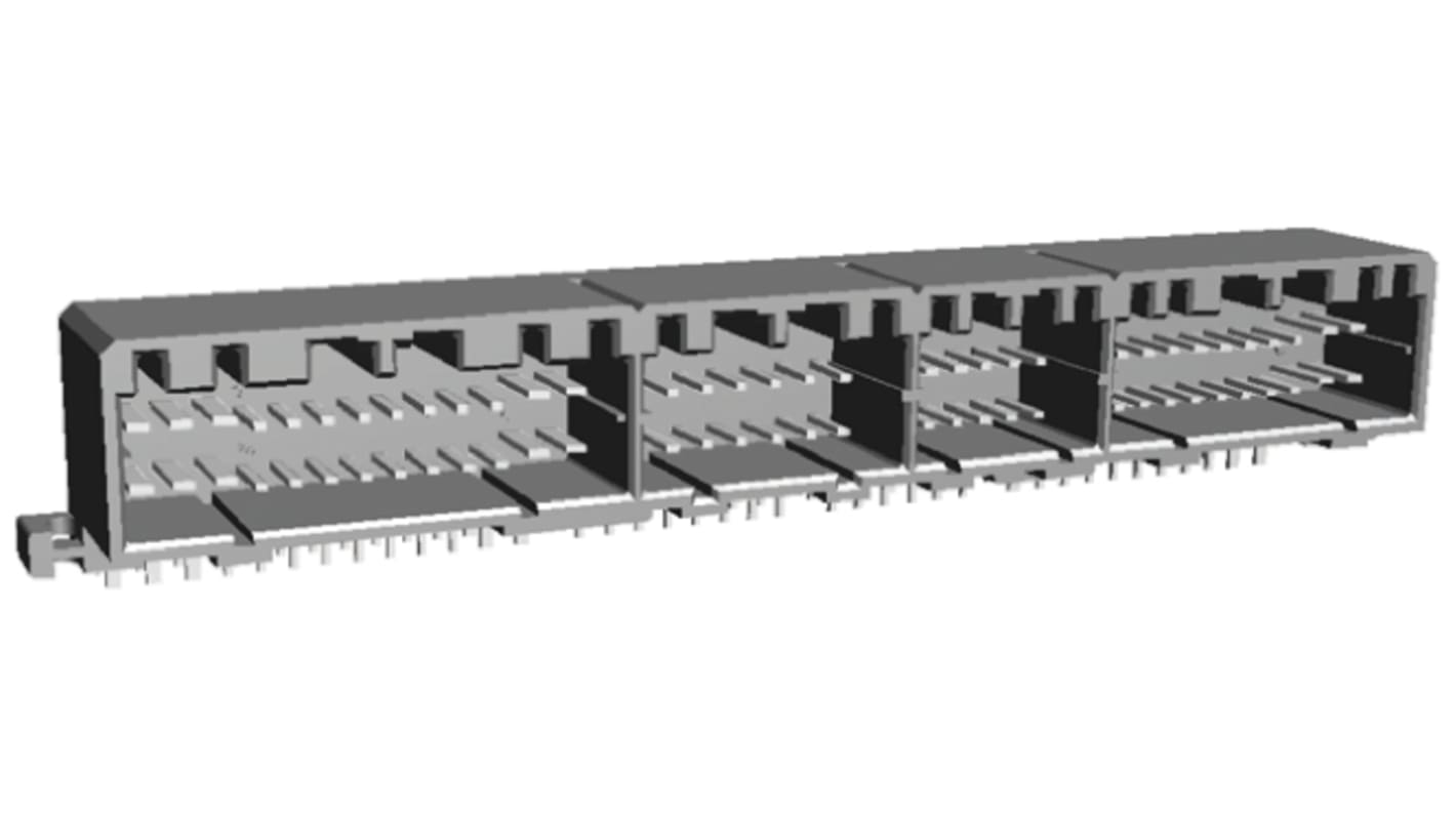 Carcasa de conector TE Connectivity 174915-6, Serie MULTILOCK 040/070, paso: 3mm, 76 contactos, 2 filas, Ángulo de 90°