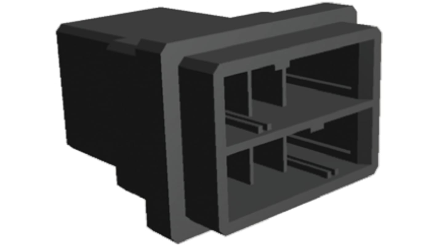 Boitier de connecteur Mâle, 6 contacts sur 2 rangs, pas 5.08mm, Droit, Montage sur câble, série Dynamic 3000