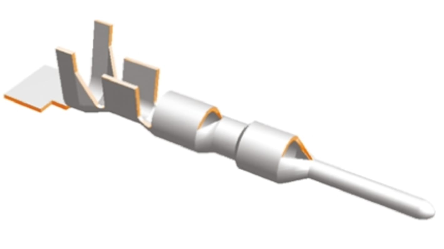 TE Connectivity Mini-Universal MATE-N-LOK II Series Male Crimp Terminal Contact, 22AWG Min, 18AWG Max