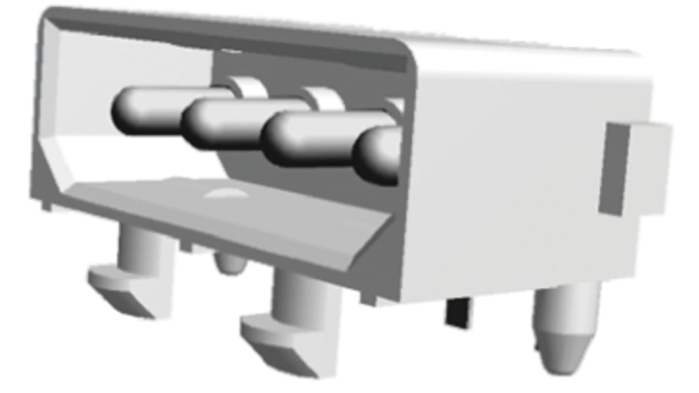 TE Connectivity Commercial MATE-N-LOK Series Right Angle Through Hole PCB Header, 4 Contact(s), 5.08mm Pitch, 1 Row(s),