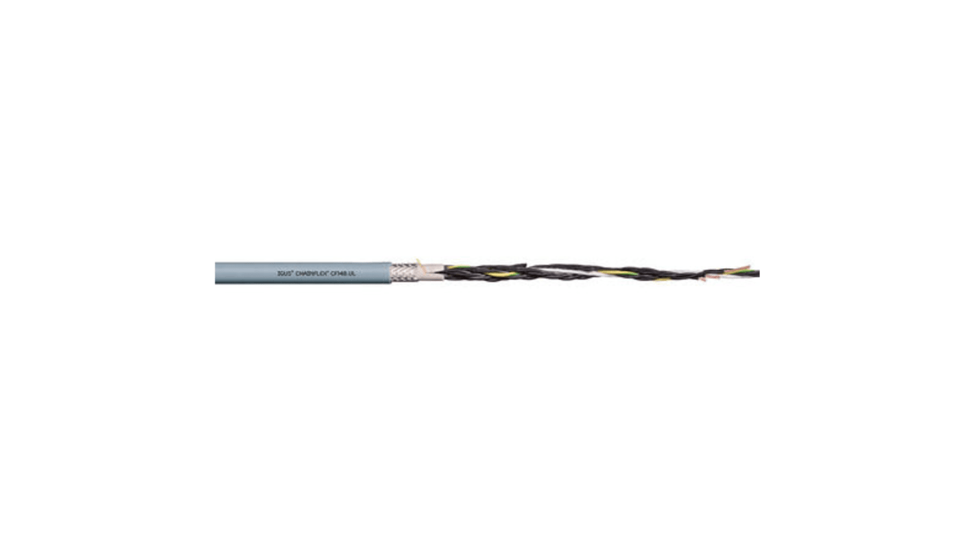 Control Cable liczba żył 12 1 mm² Ekranowany Igus 17 A średnica zew 13.5mm Szary