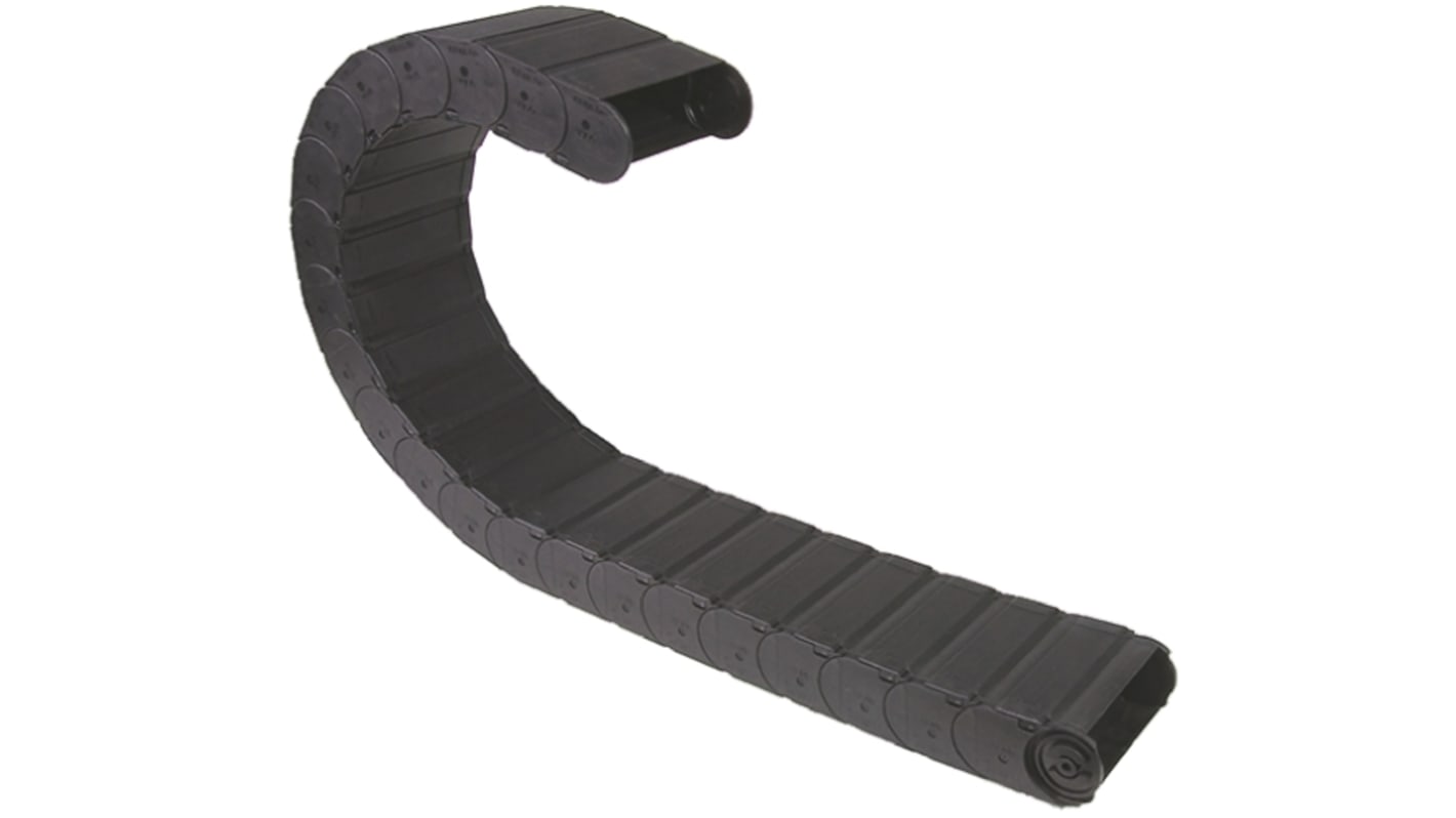 Igus 157, e-chain Black Cable Chain - Flexible Slot, W100 mm x D40mm, L1m, 150 mm Min. Bend Radius, Igumid G