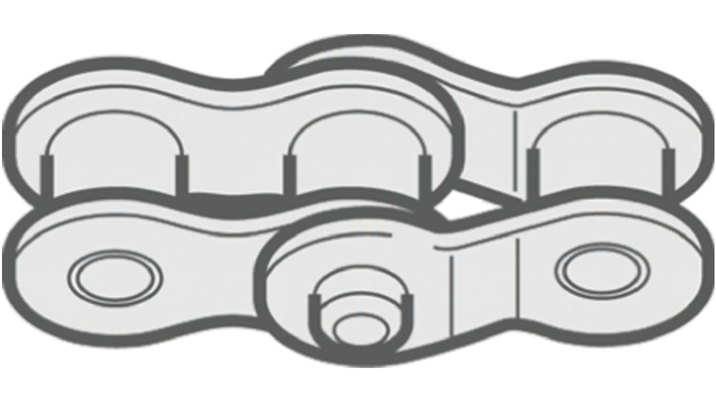 Renold Simplex Kettenschloß, Rollenketten-Verbindungsglied, Stahl, Typ 08B-1