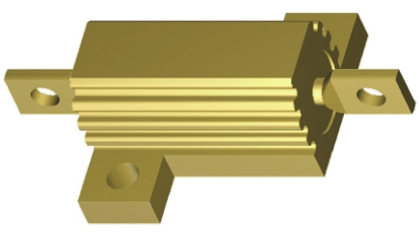 Resistencia de montaje en panel TE Connectivity, 22Ω ±5% 25W, Con carcasa de aluminio, Orejeta de Soldadura, Bobinado