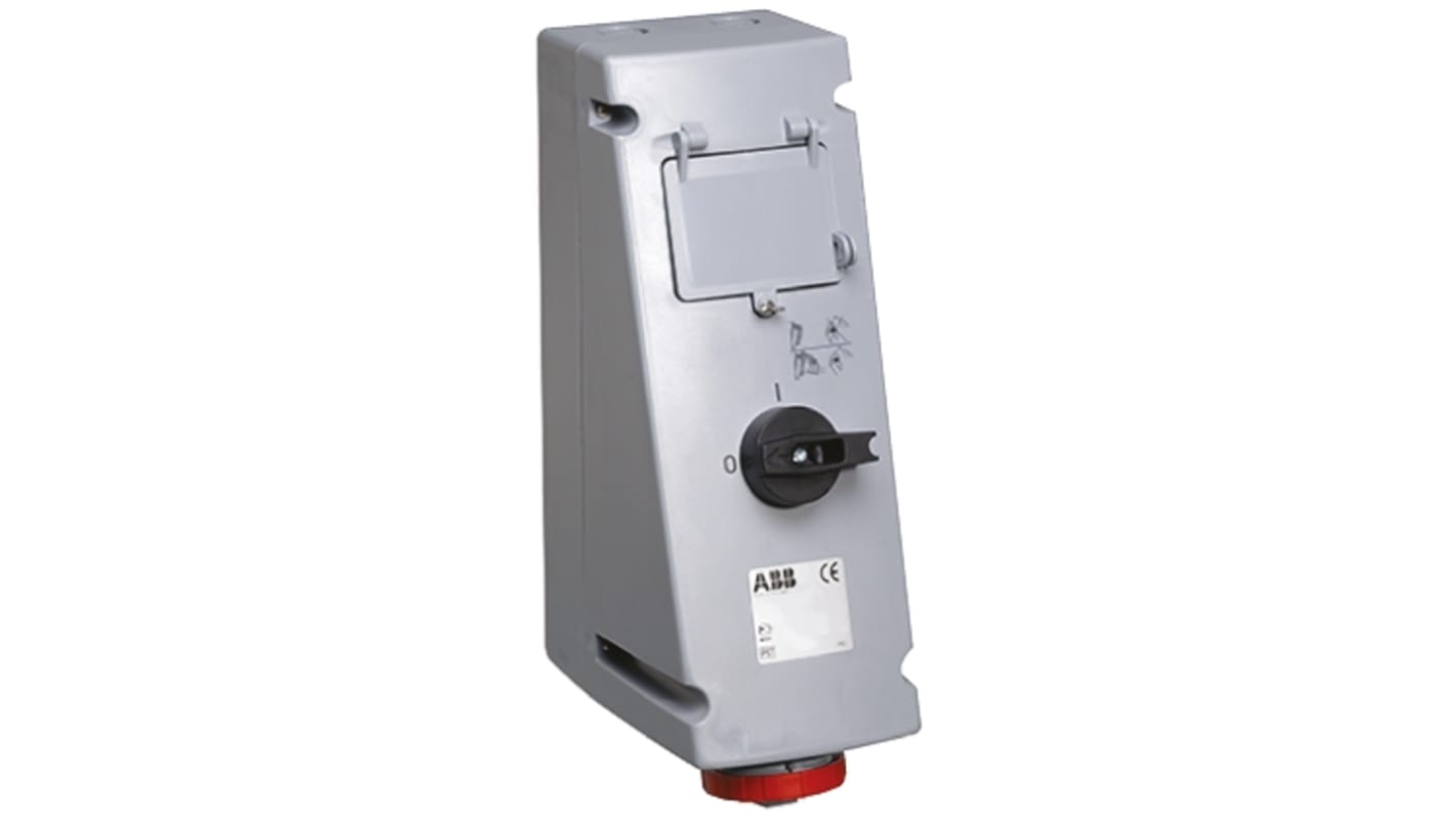 ABB Switchable IP67 Industrial Interlock Socket 3PN+E, Earthing Position 6h, 32A, 415 V