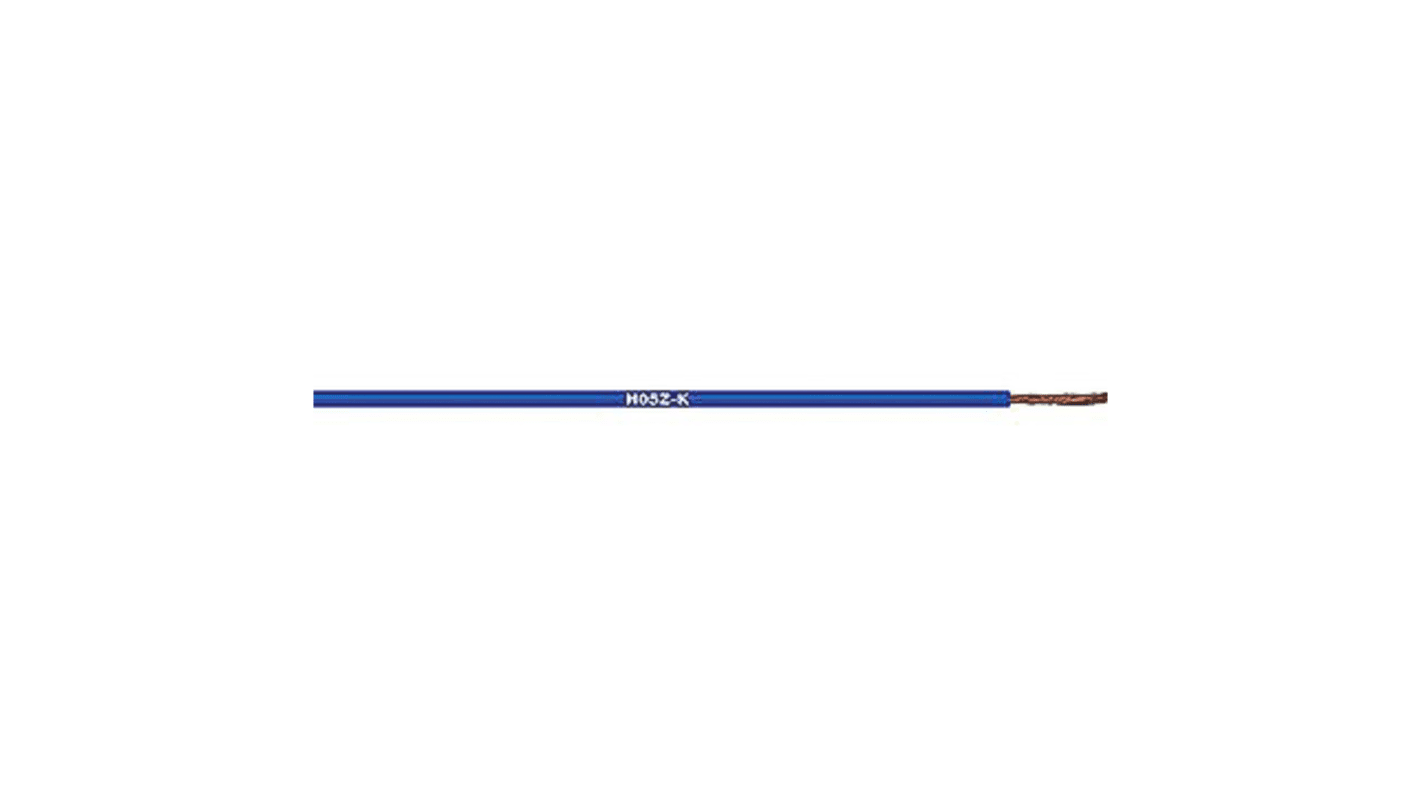 Lapp Einzeladerleitung 0,75 mm², 18 AWG 100m Blau PVC, Halogenfrei isoliert Ø 2.8mm 2491B