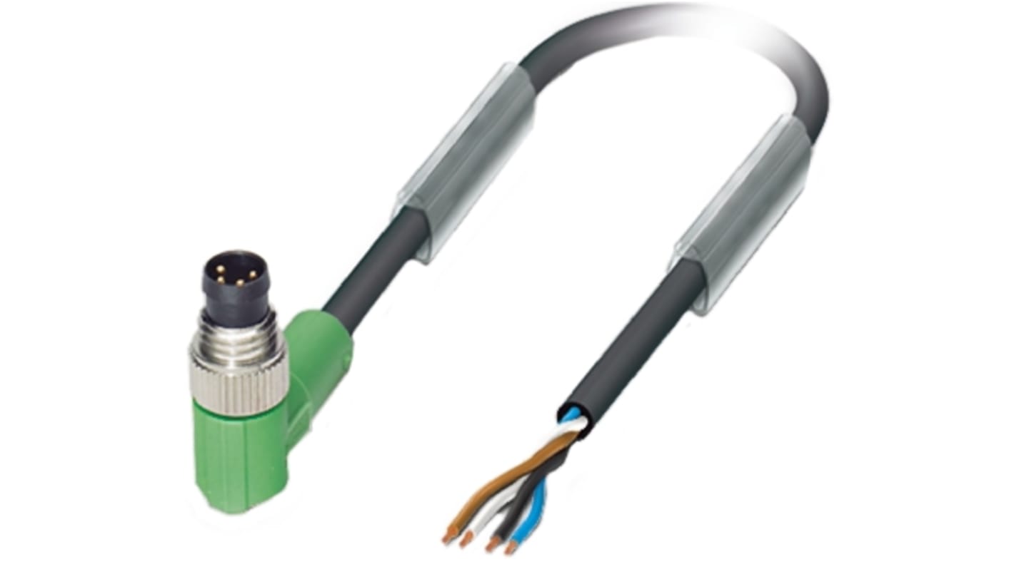 Phoenix Contact Male 4 way M8 to Sensor Actuator Cable, 10m