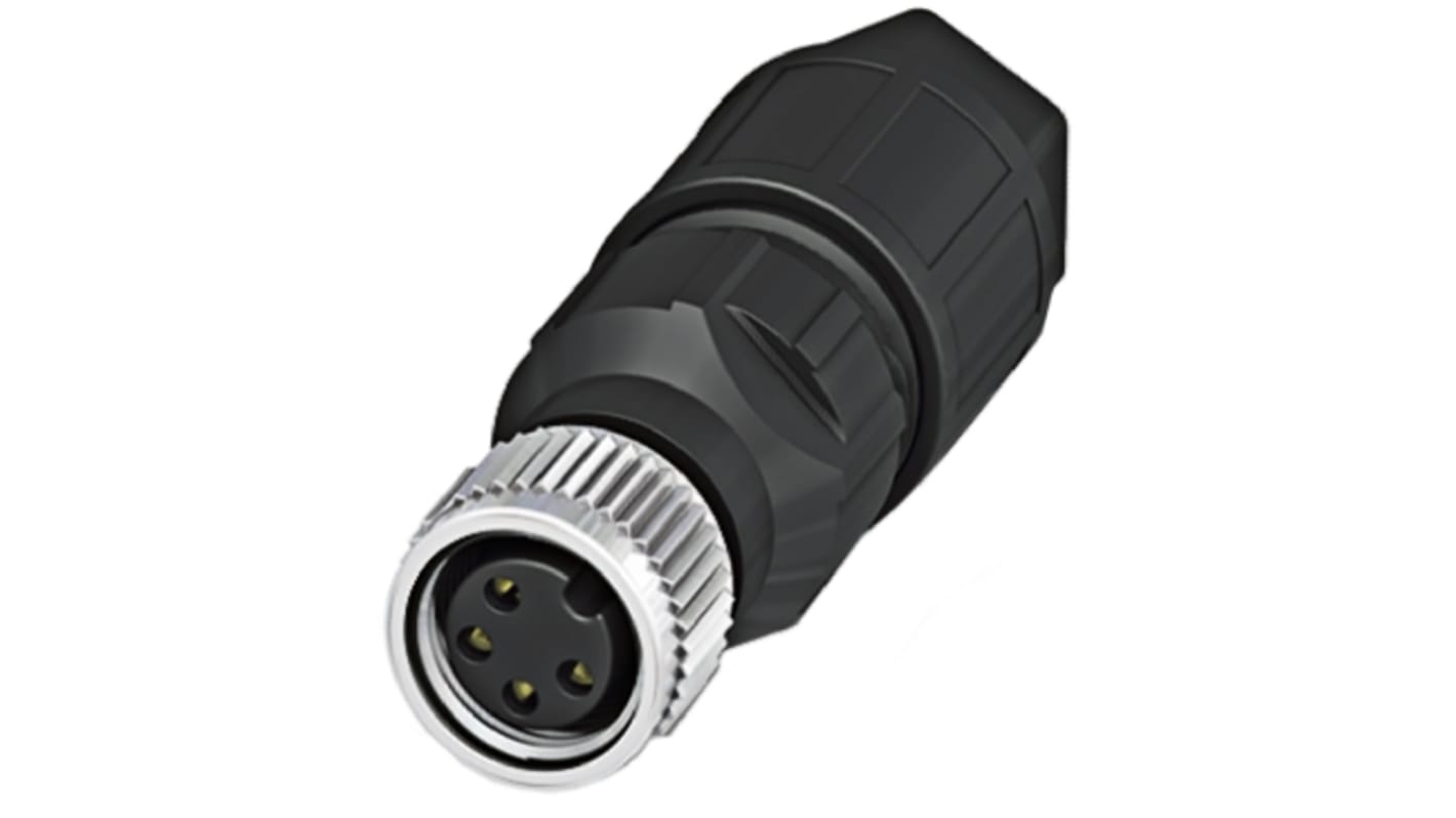 Conector circular Phoenix Contact hembra de 4 vías hembra, IP65, IP67