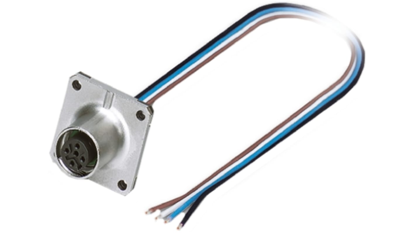 Phoenix Contact Female 4 way M12 to Sensor Actuator Cable, 500mm