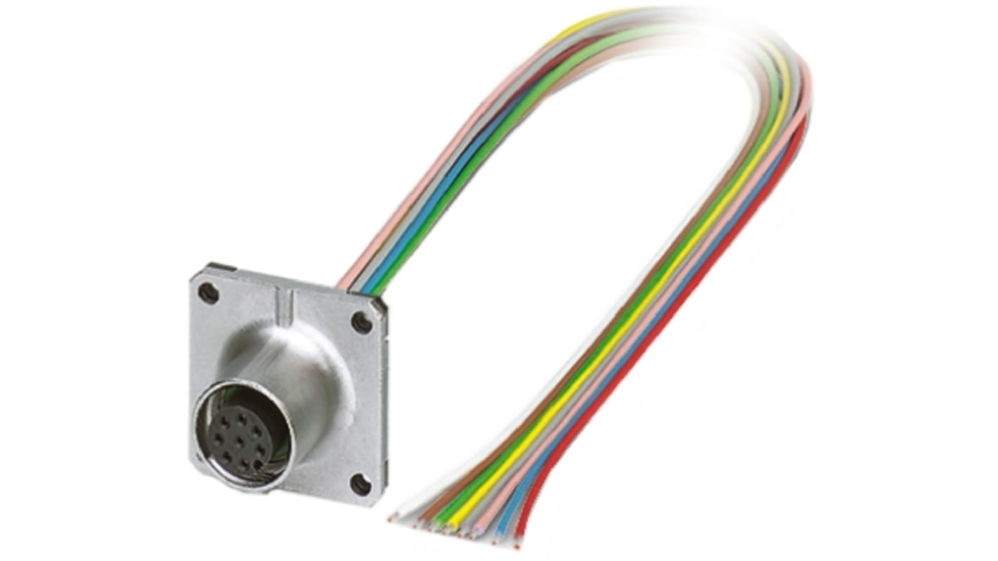 Cable de conexión Phoenix Contact, con. A M12 Hembra, 8 polos, long. 500mm, 30 V, 2 A, IP67